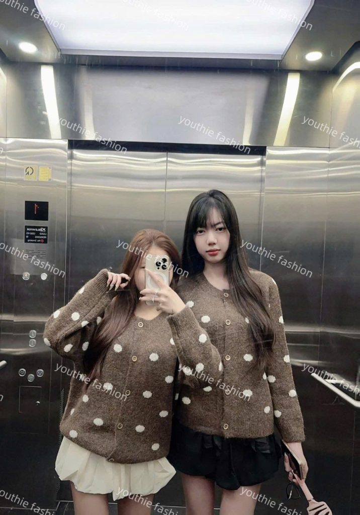 áo cardigan chấm bi nữ